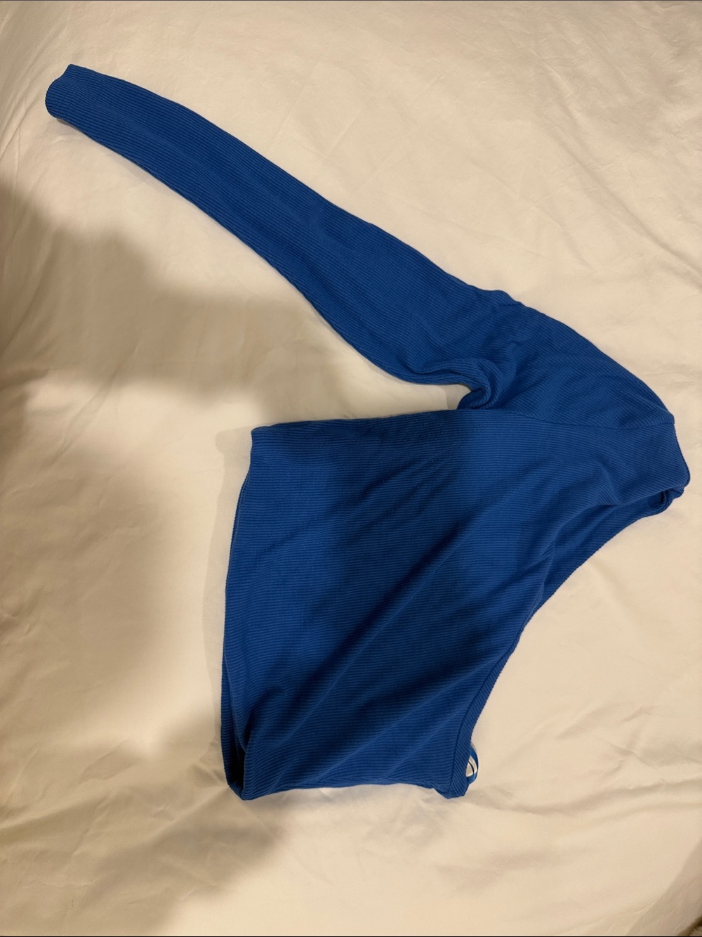 Superdown Ribbed One-Shoulder Top